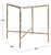 Modern Jessa Metal Square End Table in Brass with Glass Top For Sale - Image 3 of 7