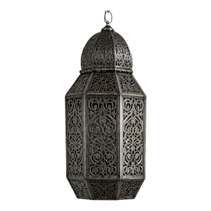Vintage Moorish Indian Tin Pendant Light