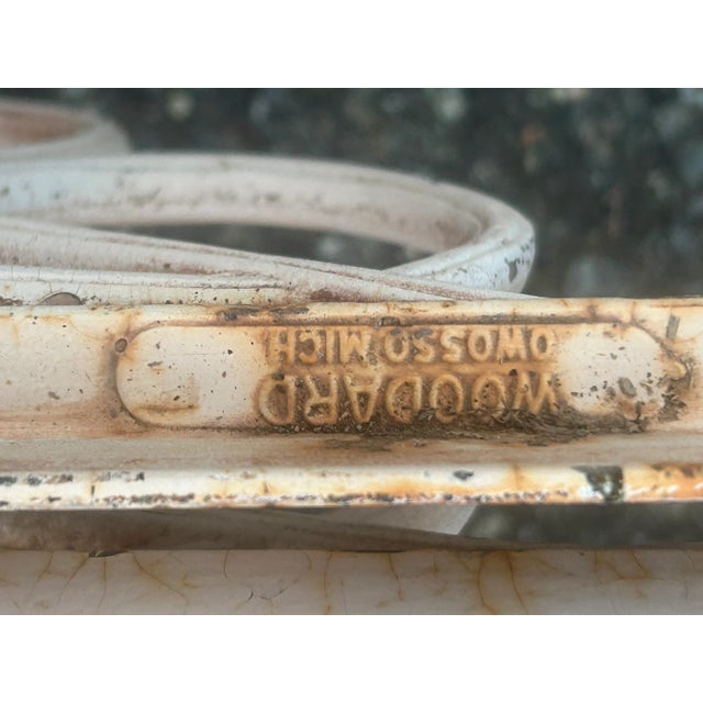 Russell Woodard 3 Vintage Woodard Stamped Wrought Iron Chairs **** For Sale - Image 4 of 8