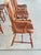 Brown Vintage Harden Solid Wood Dining Chairs Set of 6 Spindle Back Turned Legs For Sale - Image 8 of 12