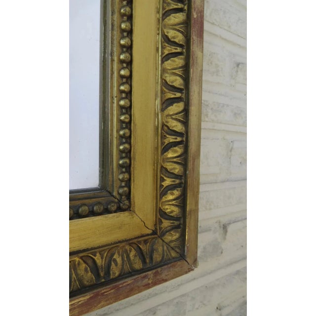 French Late 19th Century French Gilt Over Mantel Mirror with Cartouche Top For Sale - Image 3 of 7