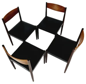Danish Chairs by Niels Möller for Frem Rojle, 1960s, Set of 4