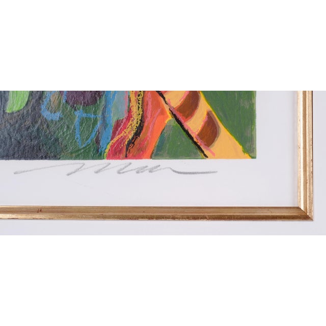 1990s Isaac Maimon "Sweet Time" Artist Hand Signed and Numbered Limited Edition 181/300 Gold Frame, Matted & Fileted For Sale - Image 5 of 8