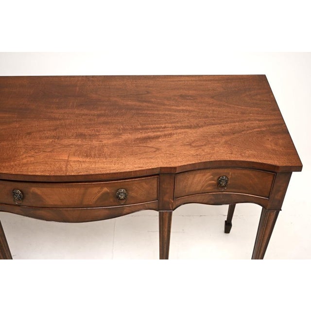 1930s Vintage Georgian Style Inlaid Console Table, 1930 For Sale - Image 5 of 9