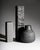 Black and anthracite porcelain vase trio by Martin Freyer and Elsa Fischer-Treyden/Margret Hildebrand for Rosenthal,...