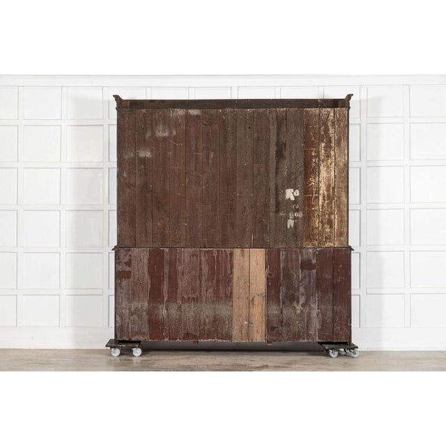 Large English Glazed Mahogany Bookcase, 1880s For Sale - Image 15 of 16