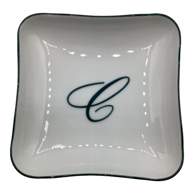 Vintage Claridge’s Hotel London C Insignia Porcelain Ashtray Pin Dish Pillivuyt France For Sale