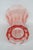 Peach Pink Pressed Glass Vase Wide Opening 10 Panel Ribbed Design Vintage 4756b For Sale - Image 4 of 12