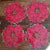 English 1990s Christmas Poinsettia Cork Placemats - Set of Four For Sale - Image 3 of 5