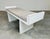 Mid-Century Modern Mid-Century Frank Lloyd Wright Style White Laminate Window or Entryway H Bench For Sale - Image 3 of 8