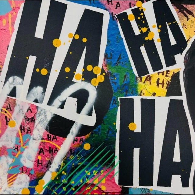 Gray Kate Moss, a Street Art Mixed Media on Paper, Embellished by Hand by Airoh For Sale - Image 8 of 11