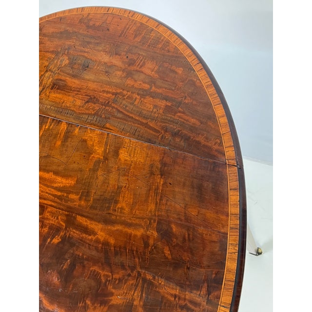 Brown Early 19th Century Period Georgian Mahogany Pembroke Table With Banded Edge For Sale - Image 8 of 18