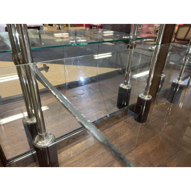 Brown Shop Cabinet in Oak with Sliding Glass Doors For Sale - Image 8 of 18