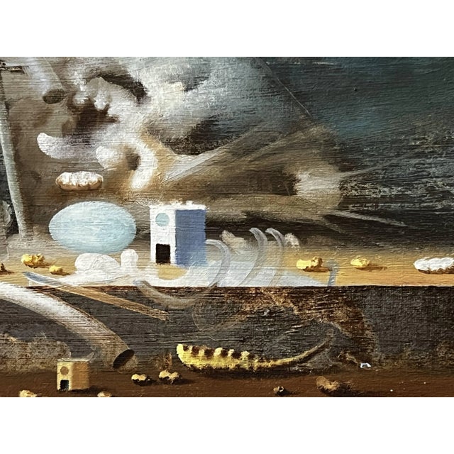 Mihailo Djokovic Tikalo, Surrealist Composition, 1982, Oil on Canvas, Framed For Sale - Image 3 of 10