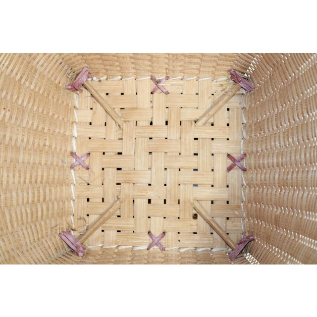 Champagne Vintage Wicker Harvest Backpack For Sale - Image 8 of 14