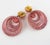 Cilea Paris Powder Pink Resin Clip Earrings Dangle Multi-Rings For Sale In Atlanta - Image 6 of 9
