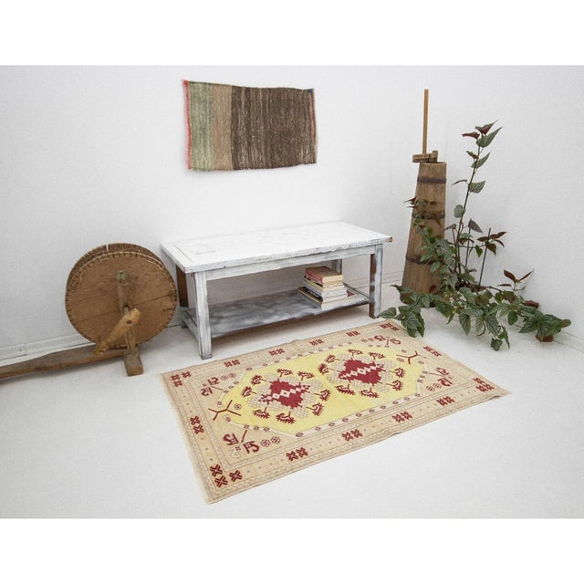 Vintage Turkish Milas Rug For Sale In Los Angeles - Image 6 of 7