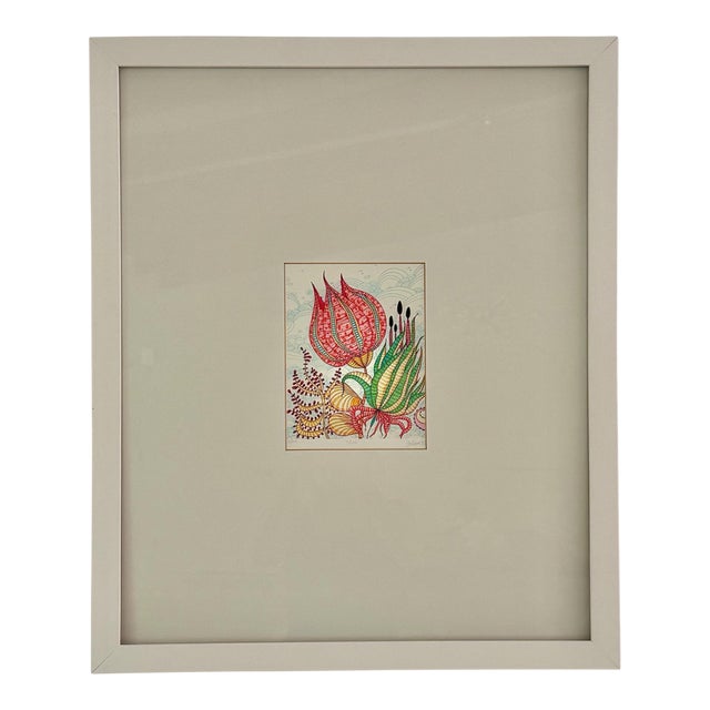 Minimalist Flower Framed Print For Sale
