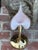 Murano 1960s Murano Pink Glass & Brass Calla Lily Table Lamp For Sale - Image 4 of 6