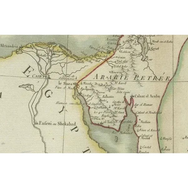 Antique Map of Asian Turkey and Levant and Mesopotamia by Tardieu, 1802 For Sale - Image 4 of 7