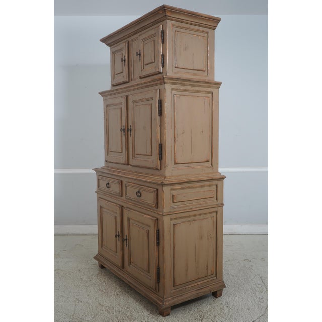 Age: Approx: 20 Years Old Details: Factory Distressed High Quality Construction Large Impressive Cabinet Raised Panel...