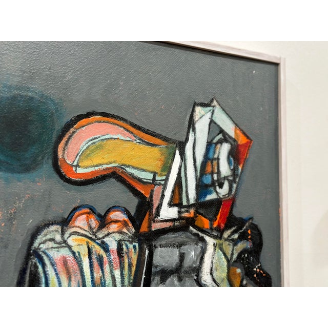 Abstract Jack Hammack Original - Neo Expressionist Oil on Board - Abstract Painting 1979 For Sale - Image 3 of 6