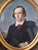 Striking mid-19th century portrait of a young man. Possibly a scholar, with an academic gown draped across his shoulder....