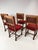Set of six 1920's Baroque style dinning chairs. Turned Beech wood frames. Velvet upholstery. Sweden Delivery to NYC area...