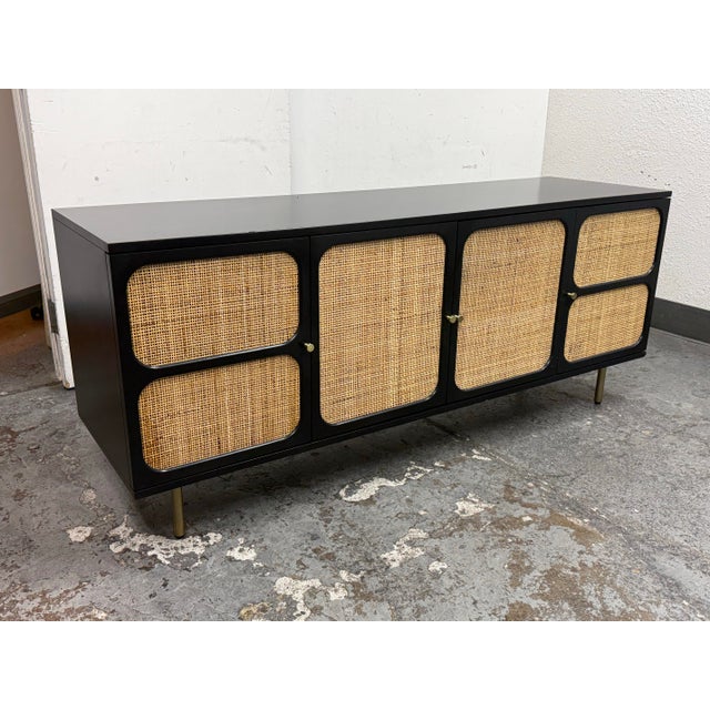 West Elm Williams Sonoma for West Elm Ida Woven Media Console For Sale - Image 4 of 12