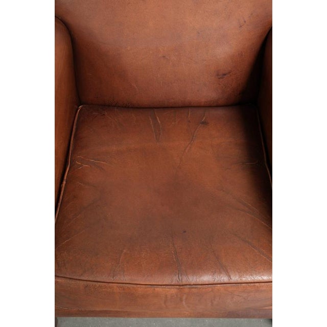 Vintage Sheepskin Leather Armchairs, Set of 2 For Sale - Image 6 of 15