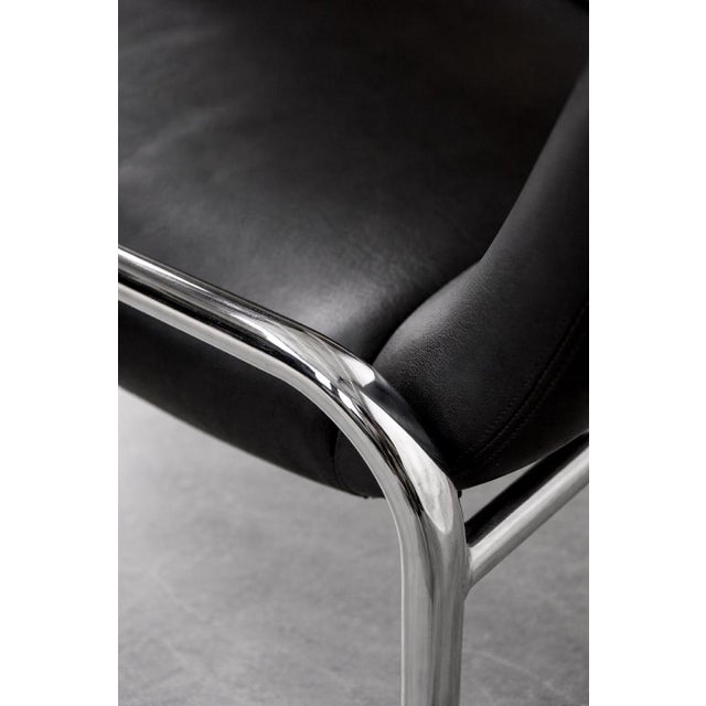 Mid-Century Modern Vintage Minimalist Chrome Armchairs from Thonet, 1970s, Set of 2 For Sale - Image 3 of 18