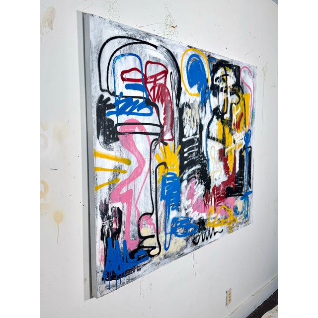 "It Happens at Midnight" Harrison Gilman Contemporary Abstract Mixed Media Painting For Sale - Image 10 of 12