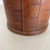 Gold Vintage Patchwork Paper Bin Basket in Leather the style of Auböck, Germany, 1960s For Sale - Image 8 of 18