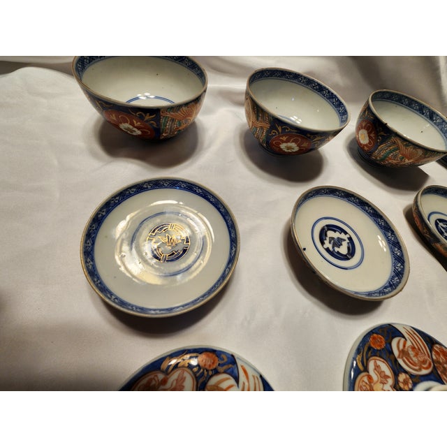 Antique Japanese Imari 3-Piece Nested Covered Bowls Signed Mineyama Set ...