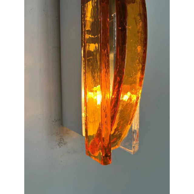 Italian Amber Murano Wall Lights from Poliarte, 1970s, Set of 2, in Very Good conditions. Designed 1970 to 1979 I have...