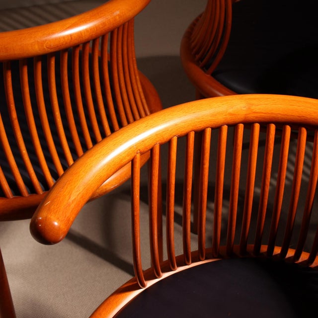 Wood Circo Chairs by Jutta & Herbert Ohl for Lübke, Germany, 1980s, Set of 4 For Sale - Image 7 of 14