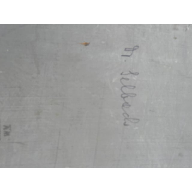 1939 Vintage French Oil Painting – Poppies on Wooden Panel For Sale - Image 6 of 6