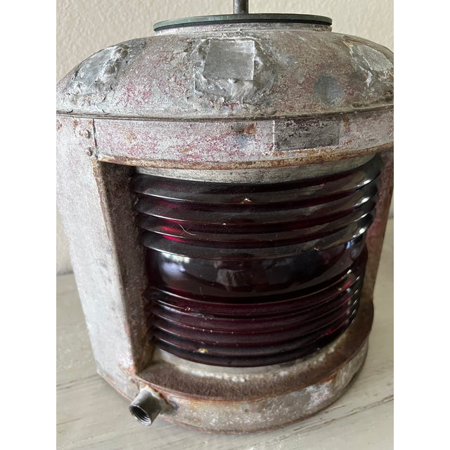 Set of 2 Galvanized Steel Perko Ships Lanterns For Sale - Image 12 of 17