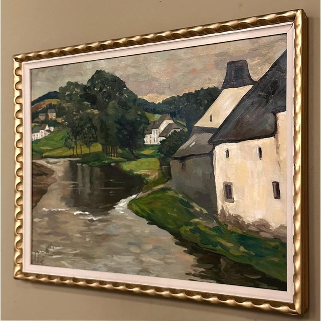 Antique Framed Oil Painting on Canvas by Leon De Frecheux (1884-1944) For Sale In Baton Rouge - Image 6 of 18