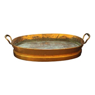 Mid-19th Century English Oval Copper Fisher Boiler With Brass Handles For Sale