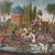 Victorian Antique English Tole Tray With Orientalist Painting For Sale - Image 3 of 7