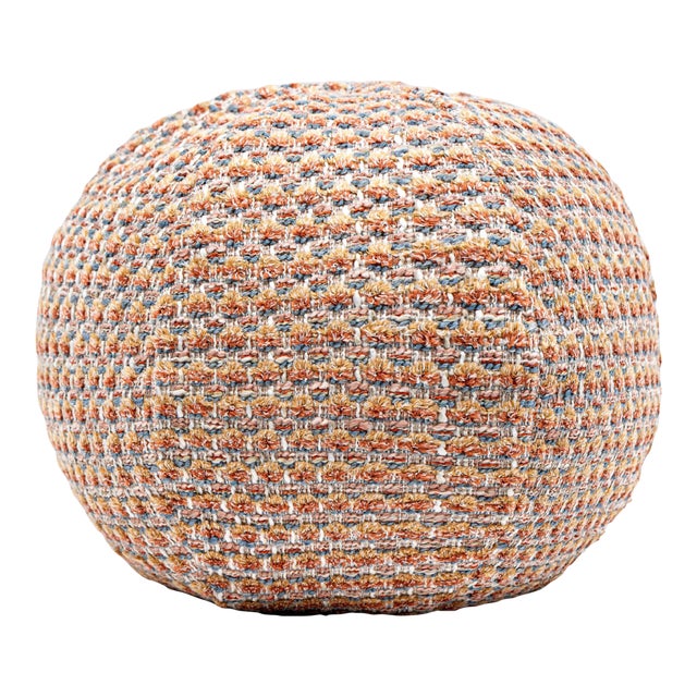 The House Of Scalamandré Heatherton Circle Pillow In Peach For Sale