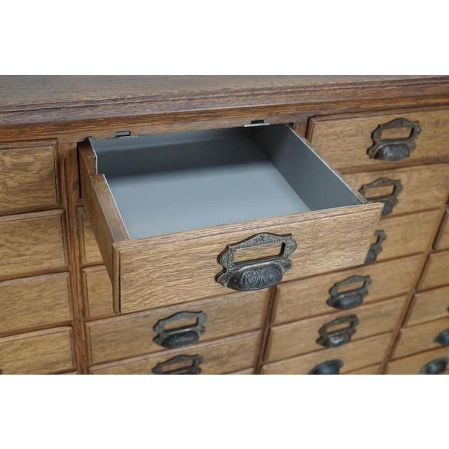 Antique French Oak Filing Cabinet from Chouanard, 1910s For Sale - Image 17 of 18