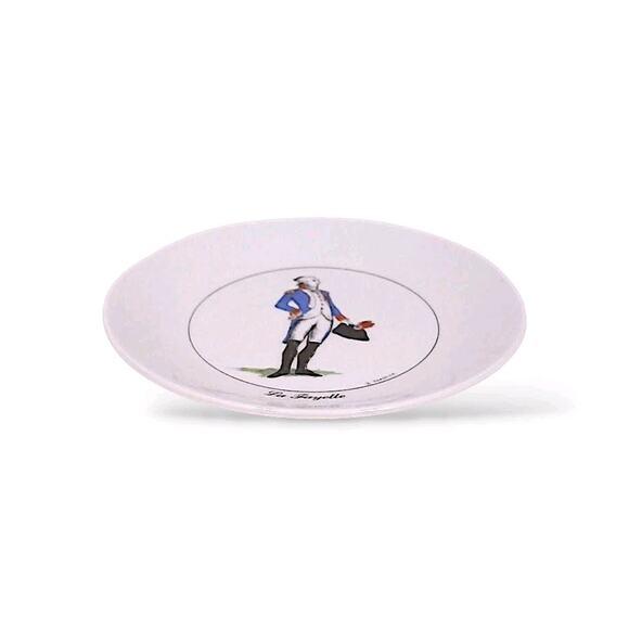 Ceramic 1989 Apilco Marquis De Lafayette Bernadette Frappier Saucer Plate White France For Sale - Image 7 of 10