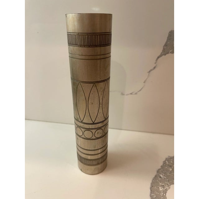 Silver Etched 1960s Mario Pinton Vase For Sale - Image 8 of 8