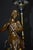 Art Nouveau Bronze Figural Table Lamp with Curved Glass Shade attributed to Luca Madrassi, 1920s For Sale - Image 3 of 16