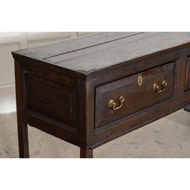 Antique English Oak Vernacular Dresser Base, 1770 For Sale - Image 11 of 15