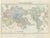 Antique Map of the World by Durville 1853 For Sale