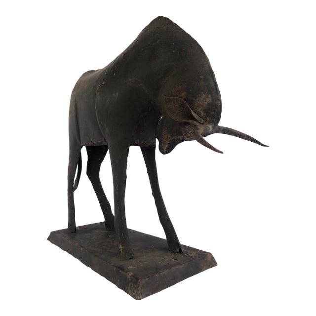 Bull Figure 1970s Majestic Metal For Sale