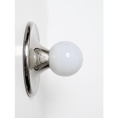 Large Chrome Light Ball Wall or Ceiling Lamp by Castiglioni for Flos, Italy, 1965 For Sale - Image 4 of 18